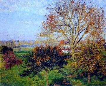  1897 - Bierherbstmorgen bei Eragny 1897 Camille Pissarro Szenerie